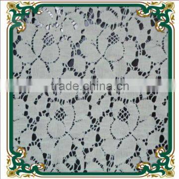 91# White nylon cotton cloth lace fabric