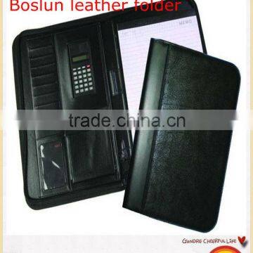 2014 Custom PU leather A4 Folder