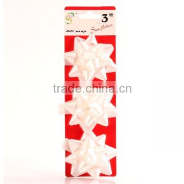 newest high quality plastic ribbon star glitter bow