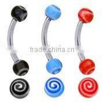 Body Piercing Jewelry/UV Acrylic Eyebrow Ring