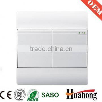 2 gang 1 way wall switch and socket for home