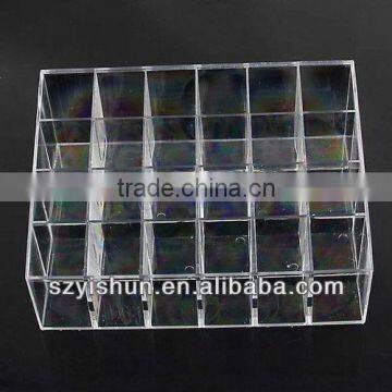 Clear Acrylic 24 Lipstick Holder Display stand Rack Tray Cosmetic Organizer