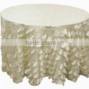 Wedding favor round table cloth fancy polyester rosette table cloth 11 colors