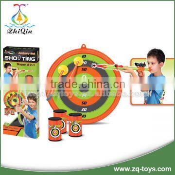 New design dartboard gun kids bow and arrow archery target board for boys