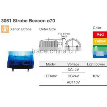 red yellow green blue white xenon LED strobe beacon 10w d=70 dc12v 24c ac220v - LTE3061