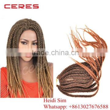 100% Japanese fiber factory price Jumbo box braid crochet braids with synthetic hair crochet braid hair