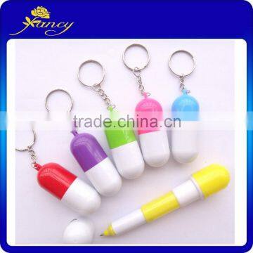 High Quality Pill Ball Point Pen keychain