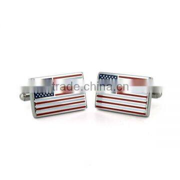 Fashion Cufflink Flag Cufflinks Stainless Steel American Flag Cuff Links