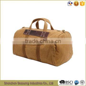 Large Canvas Travel Bag with Long Shoulder Strap