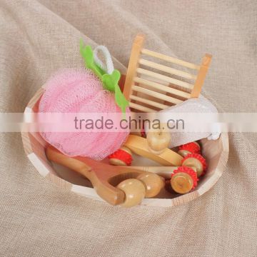 OEM bath gift SPA bath set festival sale promotion bath brush pe sponge