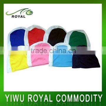 Custom Colorful Adult Polyester Fabric Swim Cap