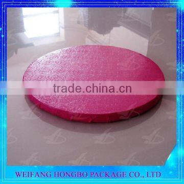 pink color round edge wrapped cakes decorations