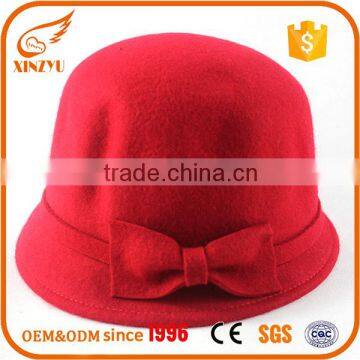 Factory supply women fedora hats wholesale wool fashion fedora hat