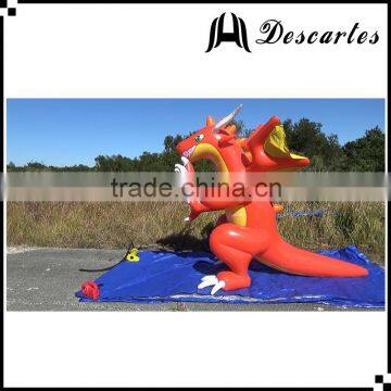 Giant inflatable water zenith dragon, inflatable red dragon animals for advertising