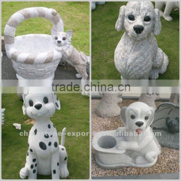 KR dog carving stone,garden stone,egyptian carving stone