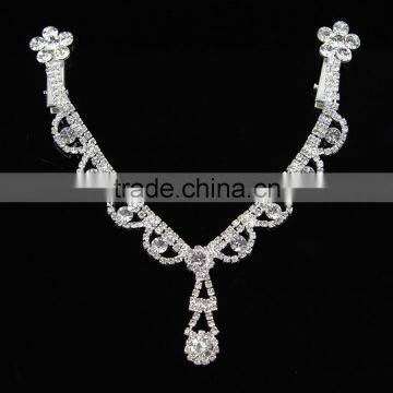 Fashion Decorative Ladies Hanging Rhinestone Hair Pieces Wave Shape J061983F25Y