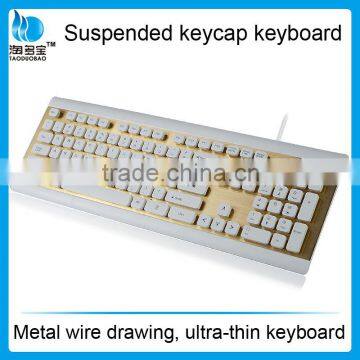 Ultra Thin Wired Computer Keyboard_Suspended Keycap Keyboard With Metal Wile Drawing photo-3