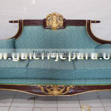 Upholstered Living Room Sofa Set - Antique Reproduction Furniture Indonesia