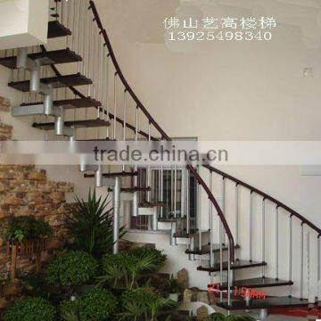 Single steel stringer exterior stair YG9001-6