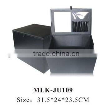 Black special leather storage basket box