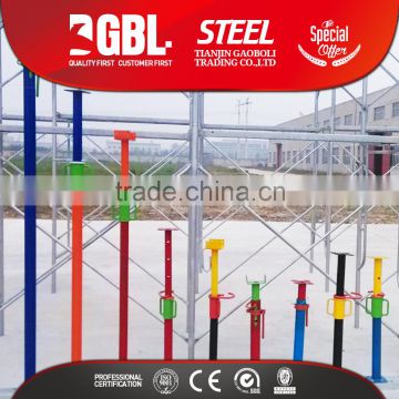 Scaffolding adjustable steel support post