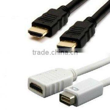 6 FT HDMI Cord + 1080p Mini DVI to HDMI Cable Adapter for Apple Macbook Pro iMac