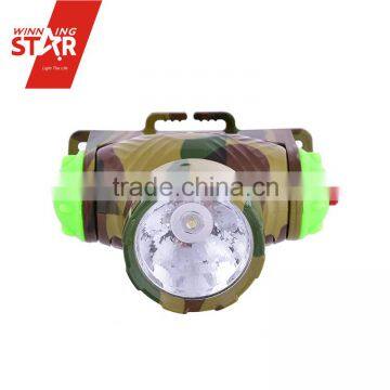 HOT SALE 3pcs AA Battery 1W LED HeadLamp in Camouflage With Head Strap