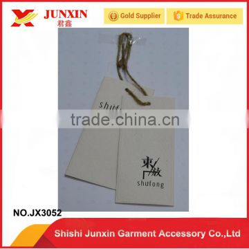 Custom logo hot stamping gold silver foil garment paper hangtag