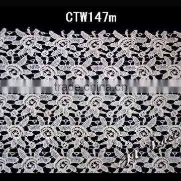 100% Cotton Embroidery Lace Factory in Guangzhou CTW147m