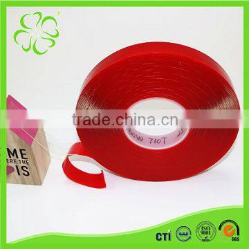 Double Sided Transparent Acrylic Foam Tape with Red Release Liner