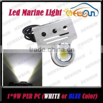 9W LED Underwater Light Waterproof IP68 led light for Boat High Quality Aluminum Alloy Trim Tab Lights Underwater