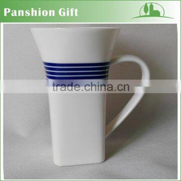 Super white thin porcelain mug