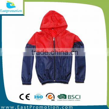 190T Polyester Fashion Lightweight Jacket Waterproof Outwear Windbreaker Rain Jacket