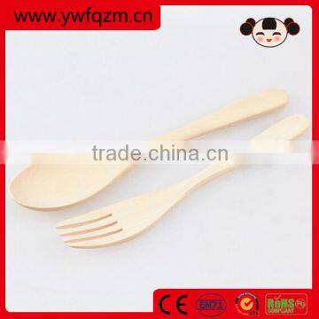 chinese kids wooden fork and spoon