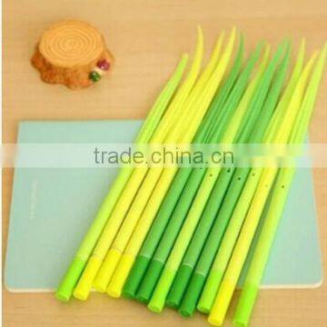 Generic Poo-leaf Forest Green Grass-blade Ballpoint Silicon Grass Pen Black Ink photo-2