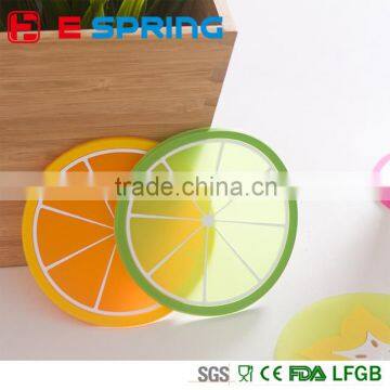 Non-slip orange silicone cup mat