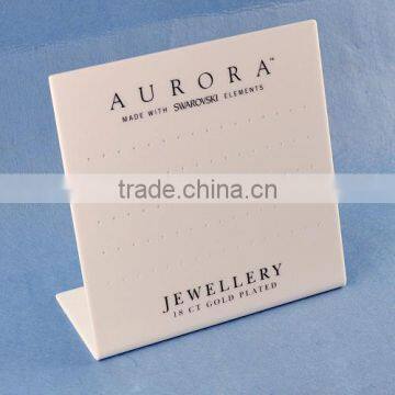 promotional laser cut acrylic earring jewelry display card with logo