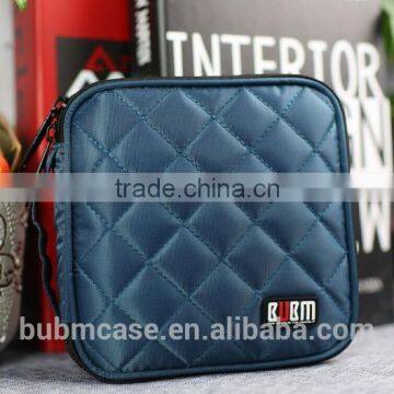 Fashion Blue 32 Capacity 230D Space Twill PVC Fabric CD Holder personalized cd case multi disc dvd cases