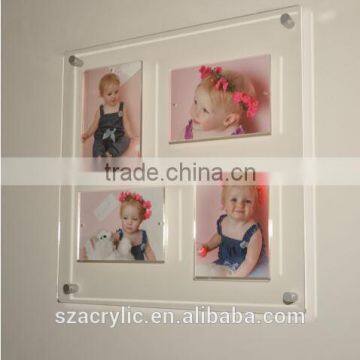 acrylic magnetic wall frame for 4 photo 5"x7"