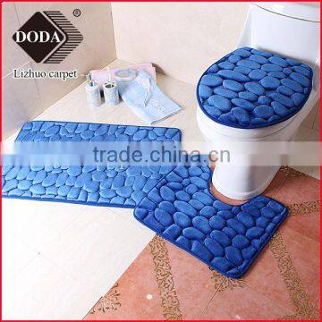 yiwu lizhuo carpet 100%polyester bathroom mat set