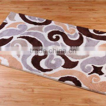 Flower pattern bath rugs set plastic rugs