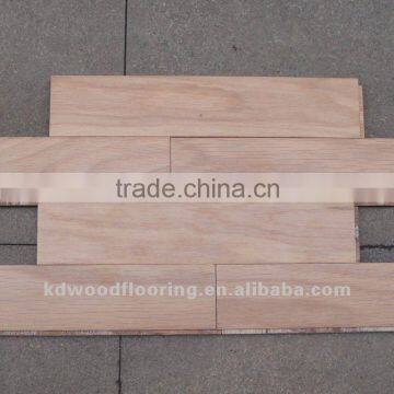 Engineered white oak parquet wood flooring