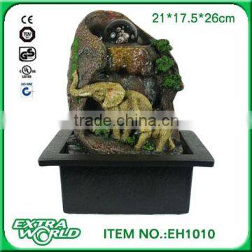 mini elephant statue resin water fountain