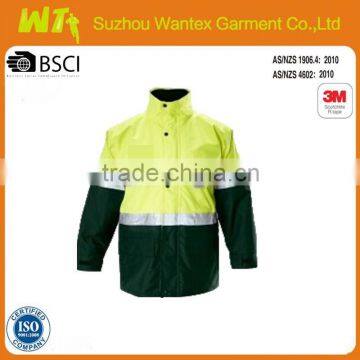 hi vis reflective safety heavy military parkas warming winter man jacket parka meet EN20471/343