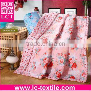custom design reactive dye 100% AZO free microfiber polyester hotel quilt for promotion(LCTQ-0009)