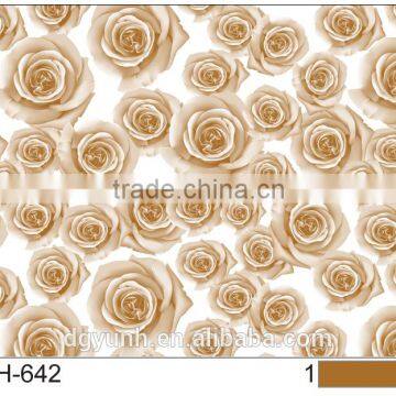 2015 Newest flower pattern printed tablecloth with straight/wave edge