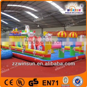 EN14960 Durable 0.55mm PVC stock inflatable kids playground WSL-053 with Promotional price