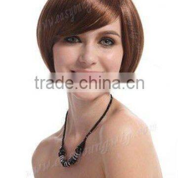 Fashionable japanese synthetic fiber short bob cut hair wigs