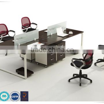 Wholesale modern design four-seater MFC office workstation