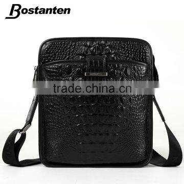 vertical genuine leather brand bags men cross body messenger bag